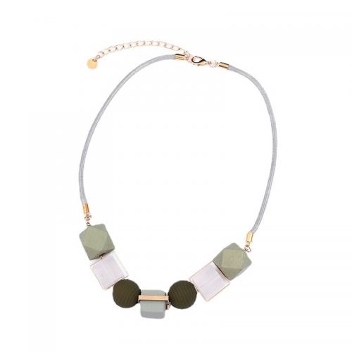 Collier résine, avec plastique, bijoux de mode & pour femme, plus de couleurs à choisir, Longueur Environ 48 cm, Vendu par PC