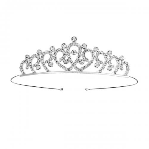 Bridal Tiaras Zinc Alloy with Rhinestone fashion jewelry & for woman & with rhinestone nickel lead & cadmium free Sold By PC