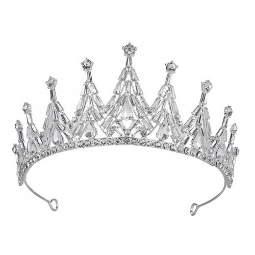 Bridal Tiaras Zinc Alloy with Rhinestone fashion jewelry & for woman & with rhinestone nickel lead & cadmium free Sold By PC