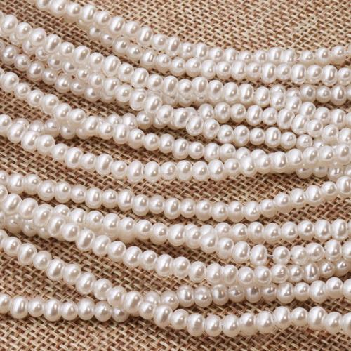 Perles en plastique ABS, Plastique ABS perle, Baroque, peinture, DIY, blanc, 5x4mm, Vendu par PC