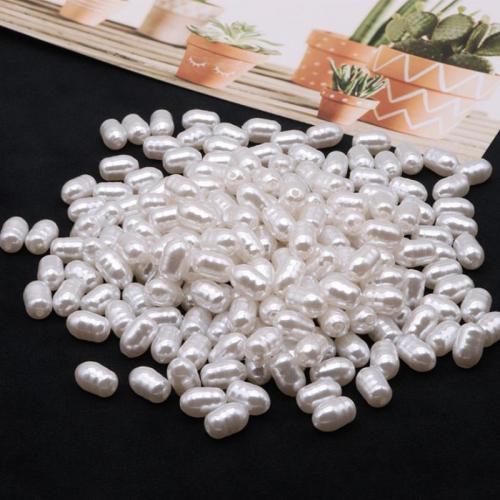 Perles en plastique ABS, Plastique ABS perle, ovale, peinture, DIY & styles différents pour le choix, blanc, Vendu par PC