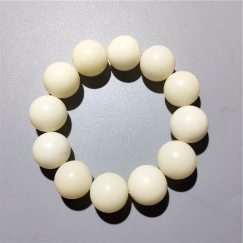 Pulsera Mala, Bodhi, Esférico, Joyería & unisexo & diverso tamaño para la opción, Blanco, longitud aproximado 18 cm, Vendido por UD