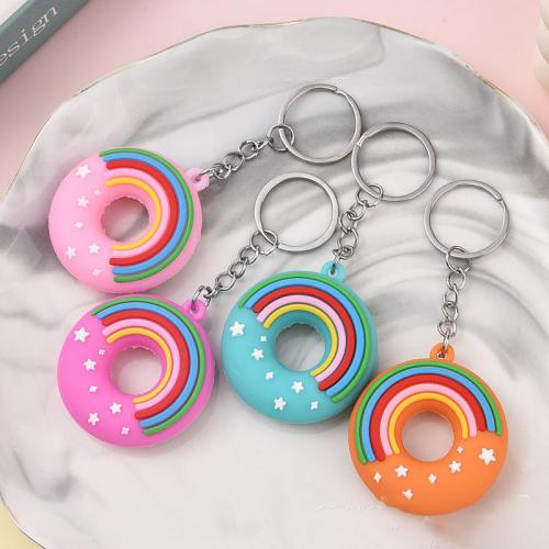 Porte-clés, PVC souple, bijoux de mode & unisexe, plus de couleurs à choisir, 44x58mm, Vendu par PC