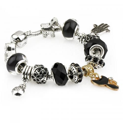 European Bracelet Zinc Alloy with Crystal & Lampwork & Cupronickel fashion jewelry & for woman nickel lead & cadmium free Sold By PC