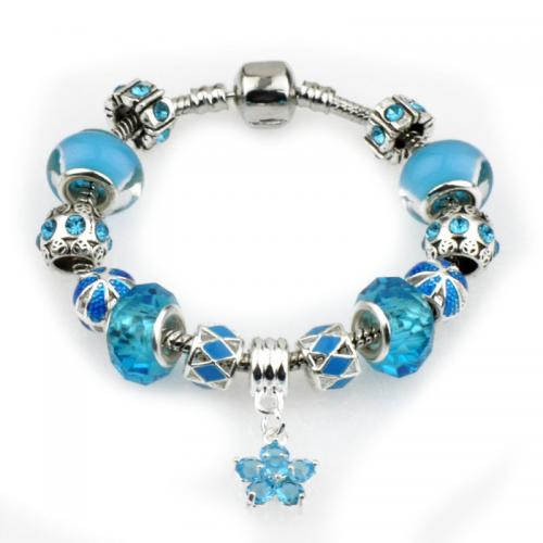 European Bracelet Zinc Alloy with Crystal & Lampwork & Cupronickel fashion jewelry & for woman nickel lead & cadmium free Sold By PC