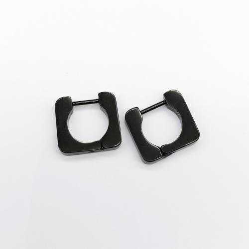 Stainless Steel Lever Terug Earring, 304 roestvrij staal, uniseks, meer kleuren voor de keuze, 14x14mm, Verkocht door PC