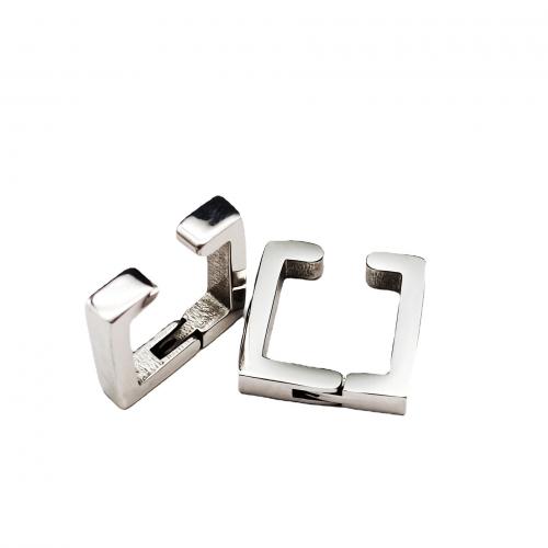 304 roestvrij staal Oorbel clip, uniseks, meer kleuren voor de keuze, 14x14mm, Verkocht door PC