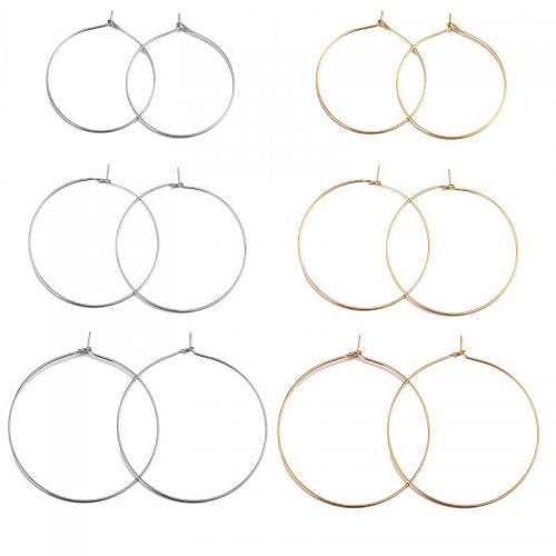 Stainless Steel Hoop Korvakorut Component, 304 Stainless Steel, Galvaaninen pinnoitus, muoti korut & tee-se-itse & Unisex & erikokoisia valinnalle, enemmän värejä valinta, Myymät PC