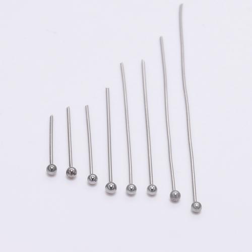 RVS Headpins, 304 roestvrij staal, machine gepolijst, DIY & uniseks & verschillende grootte voor keus, oorspronkelijke kleur, 1000pC's/Bag, Verkocht door Bag