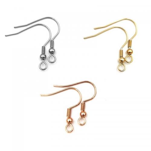 Rozsdamentes acél Hook earwire, 304 rozsdamentes acél, Galvanikus lemezelés, divat ékszerek & DIY & egynemű, több színt a választás, 20mm, Által értékesített PC