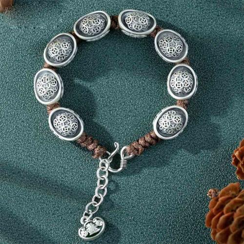 Messing Armband, silver plated, mode sieraden & uniseks, Lengte Ca 7 inch, Verkocht door PC