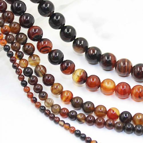 Natural Miracle Agate Beads Round DIY mixed colors Sold By Strand