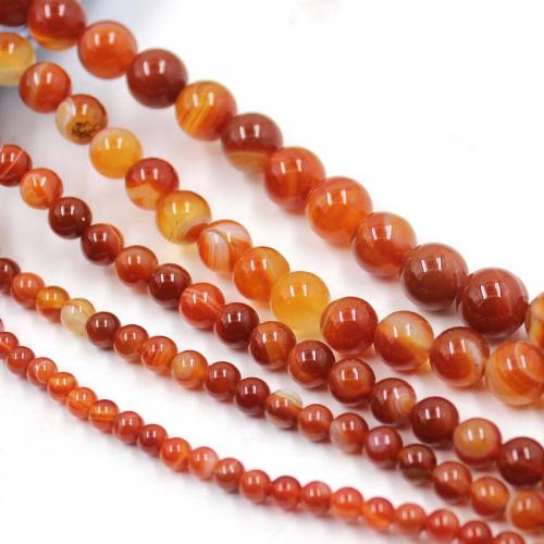 Natural Lace Agate Beads Round DIY red Sold By Strand