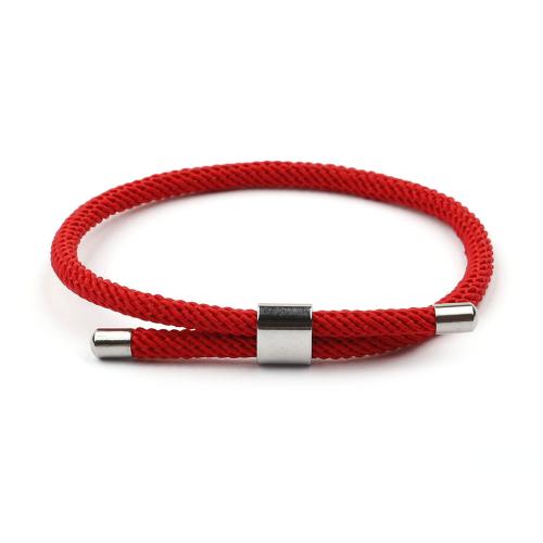 Titan Edelstahl Armband, Milan Cord, mit Titanstahl, poliert, Einstellbar & Modeschmuck & unisex, keine, 4mm, Länge ca. 25 cm, verkauft von PC