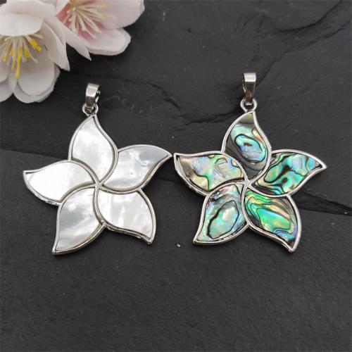 Shell Pendants with Brass silver color plated random style & fashion jewelry & DIY & mixed Sold By PC