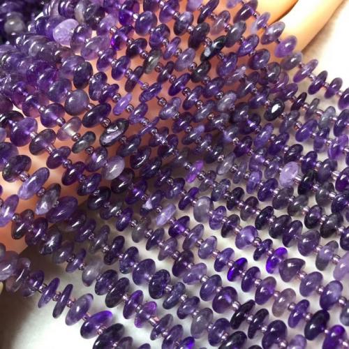 Natuurlijke Amethyst kralen, Amethist, Nuggets, gepolijst, DIY, purper, 10mm, Per verkocht Ca 38 cm Strand