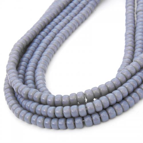 Fashion Glasperler, Glas, Flad Rund, du kan DIY & facetteret, flere farver til valg, 6x4mm, Hole:Ca. 1mm, Ca. 100pc'er/Strand, Solgt Per Ca. 39 cm Strand