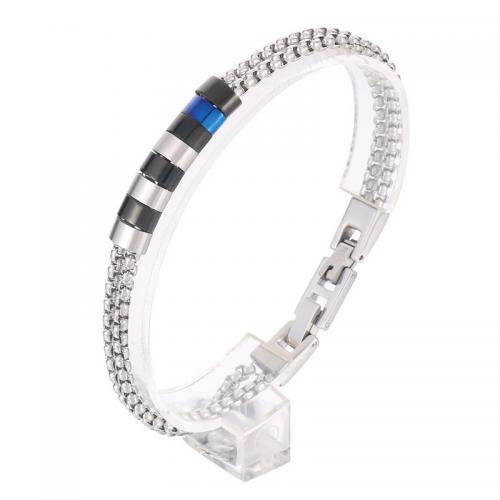 Bijoux bracelet en acier inoxydable, Acier inoxydable 304, bijoux de mode & unisexe, plus de couleurs à choisir, 8mm, Longueur Environ 20.5 cm, Vendu par PC