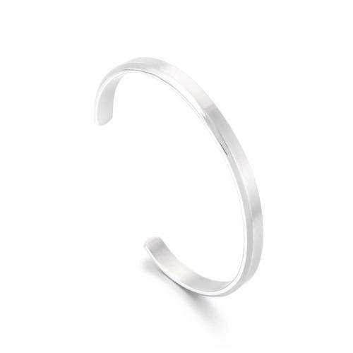 Nerūdijančio plieno Bangle, 304 Nerūdijantis plienas, C raidė, Bižuterijos & unisex, daugiau spalvų pasirinkimas, Vidinis skersmuo:Apytiksliai 60x6mm, Pardavė PC