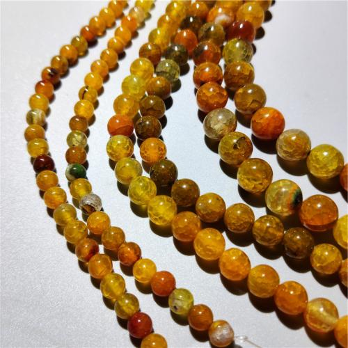 Natural Dragon Veins Agate Beads Round DIY Sold Per Approx 38 cm Strand