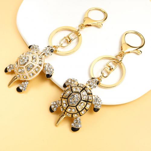 Zinc Alloy Key Lås, Animal, guldfarve belagt, emalje & med rhinestone, flere farver til valg, 39x54.80mm, Solgt af PC