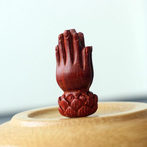 Coirníní adhmaid, Sandalwood, Hand, Snoite, DIY, reddish-donn, 31x15mm, Díolta De réir PC