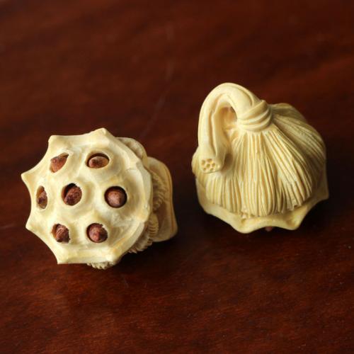 puu Riipukset, puksipuu, Lotus Seedpod, Carved, tee-se-itse, keltainen, 17x17mm, Myymät PC