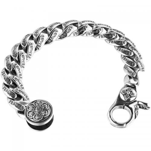 Brass Bracelet silver color plated vintage & Unisex Sold By PC