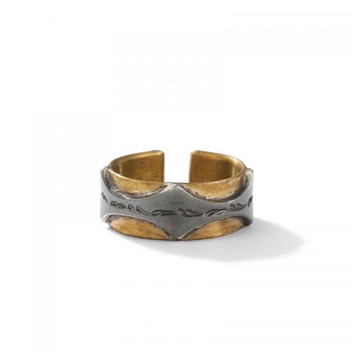 laiton Cuff Bague, Placage, Vintage & réglable & pour homme, Taille:7-10, Vendu par PC