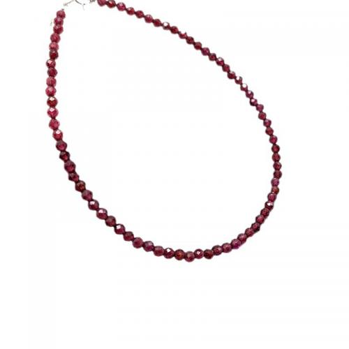 Garnet Armband och halsband, med 925 sterling silver, olika stilar för val & för kvinna, Säljs av PC