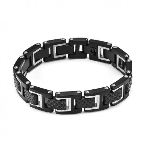 Bracciale gioielli in acciaio inossidabile, 304 acciaio inox, lucido, gioielli di moda & unisex, nessuno, assenza di nichel,piombo&cadmio, Lunghezza Appross. 220 mm, Venduto da PC