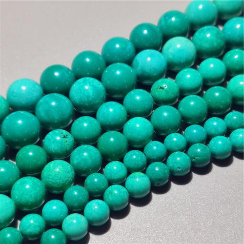 Tyrkysové korálky, Přírodní Turquoise, Kolo, DIY & různé velikosti pro výběr, zelený, Prodáno za Cca 38 cm Strand