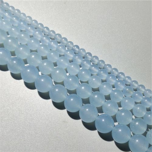 Paars Chalcedoon, Blauw chalcedoon, Ronde, DIY & verschillende grootte voor keus, lichtblauw, Per verkocht Ca 38 cm Strand