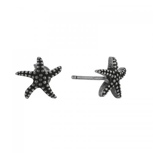 Messing Stud ørering, Starfish, forgyldt, for kvinde, oprindelige farve, Solgt af par