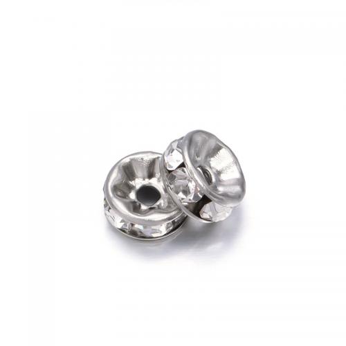 Stainless Steel Spacer Kralen, 304 roestvrij staal, DIY, meer kleuren voor de keuze, nikkel, lood en cadmium vrij, 8mm, 200pC's/Bag, Verkocht door Bag