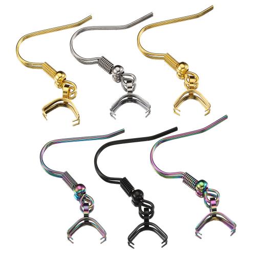 Rozsdamentes acél Hook earwire, 304 rozsdamentes acél, DIY, több színt a választás, nikkel, ólom és kadmium mentes, 10PC-k/Bag, Által értékesített Bag