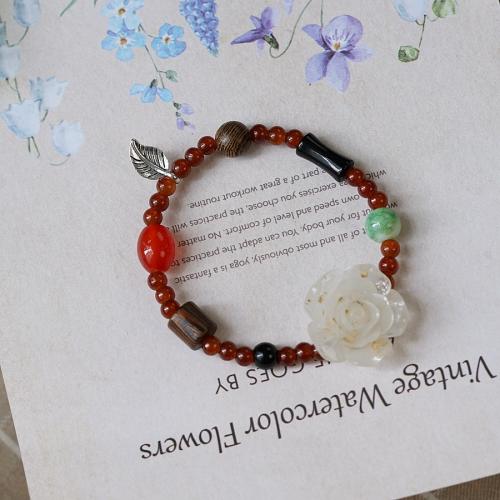 Pulsera de Porcelana, Cristal de murano, con Porcelana & resina, hecho a mano, Joyería & diferentes estilos para la opción & para mujer, longitud aproximado 15-20 cm, Vendido por UD