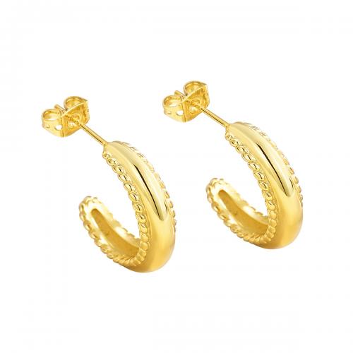 Brass Stud Earring plated for woman golden Sold By Pair