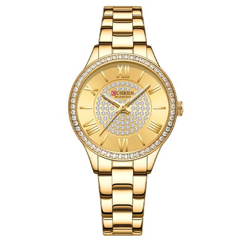 Women Wrist Watch Glass with 201 Stainless Steel Life water resistant & fashion jewelry & japanese movement & for woman & with rhinestone Length Approx 23 cm Sold By PC