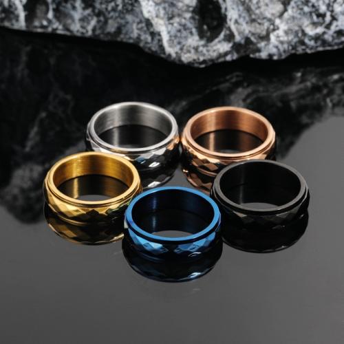 Titantium Steel finger ring, Titan Stål, plated, mode smycken & olika storlek för val & för människan, fler färger för val, nickel, bly och kadmium gratis, wide:6mm, Säljs av PC