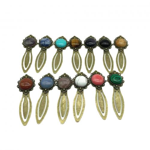 Marcapáginas de Aleación de Zinc, con Piedras preciosas, Flor del ciruelo, chapado en color bronce antiguo, Sostenible, Color aleatorio, libre de níquel, plomo & cadmio, Length about 6-8cm, Vendido por UD