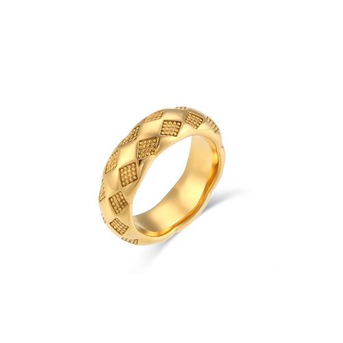 Vinger Ring in edelstaal, 304 roestvrij staal, 18K verguld, mode sieraden & verschillende stijlen voor de keuze & voor vrouw, nikkel, lood en cadmium vrij, wide:6.7mm, Verkocht door PC