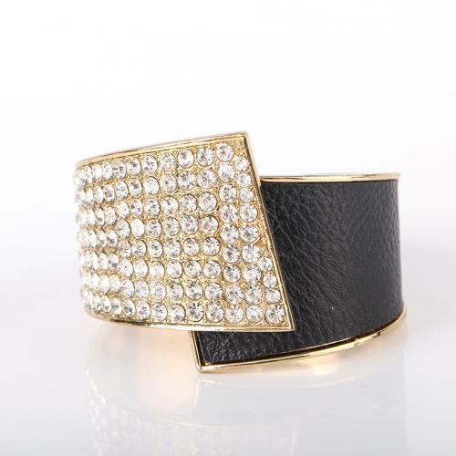 Lo zinco in lega Bangle Jewelry, lega in zinco, with strass, gioielli di moda & con strass, nessuno, assenza di nichel,piombo&cadmio, 58x55x40mm, Venduto da PC