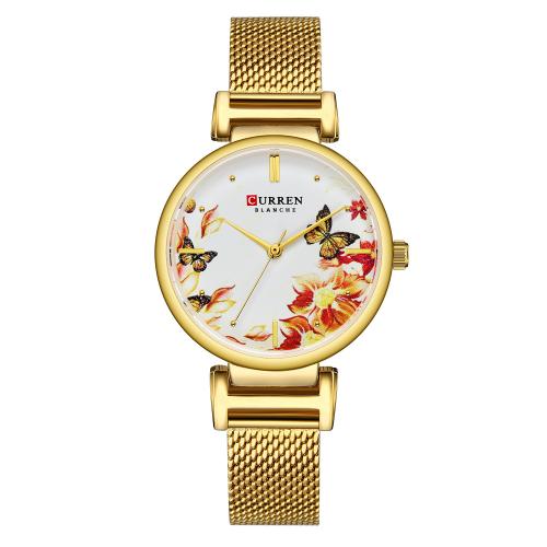 Femmes montre-bracelet, verre, avec 201 acier inoxydable, Résistant à l’eau de vie & bijoux de mode & mouvement japonais & pour femme, plus de couleurs à choisir, Longueur Environ 22 cm, Vendu par PC