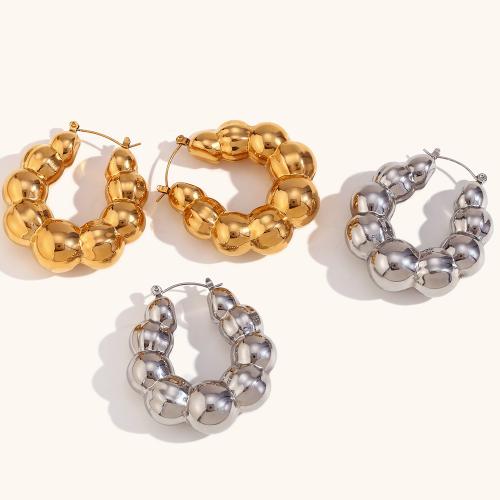 Acier inoxydable Levier Retour Earring, acier inoxydable 316L, bijoux de mode & pour femme, plus de couleurs à choisir, protéger l'environnement, sans nickel, plomb et cadmium, 45x15mm, Vendu par paire