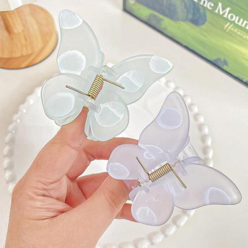 Haar Claw Clips, Plastic, Vlinder, handgemaakt, voor vrouw, meer kleuren voor de keuze, 70x57mm, Verkocht door PC