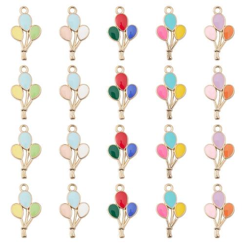 Zinc Alloy émail Pendants, alliage de zinc, Ballon, DIY, couleurs mélangées, protéger l'environnement, sans nickel, plomb et cadmium, 13x23.60mm, Environ 20PC/sac, Vendu par sac