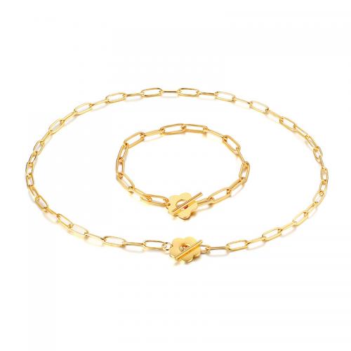 Sets de Joyas, Partículas de acero, chapado en color dorado, Joyería & diferentes estilos para la opción & para mujer, libre de níquel, plomo & cadmio, Vendido por UD