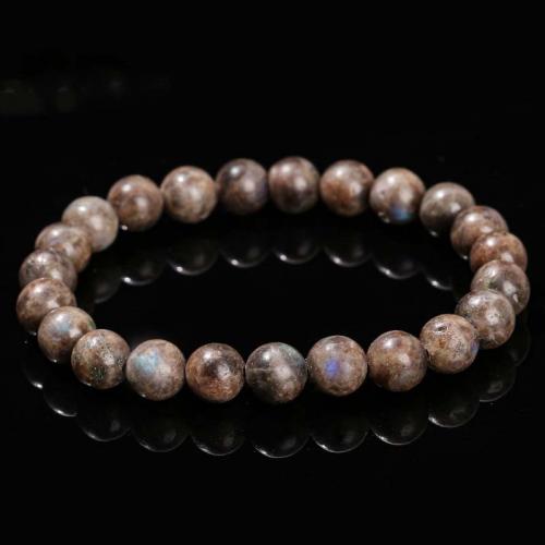 Gemstone Bracciali, labradorite, Cerchio, gioielli di moda & unisex & formato differente per scelta, color caffè, Lunghezza Appross. 18 cm, Venduto da PC