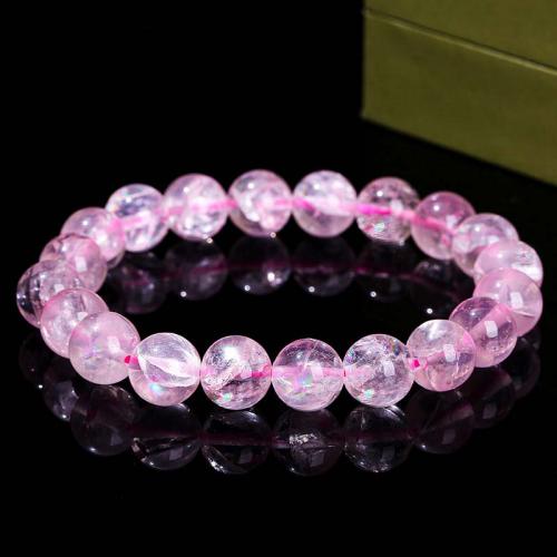 Quartz Βραχιόλια, Rose Quartz, Γύρος, κοσμήματα μόδας & για τη γυναίκα, ροζ, 10mm, Μήκος Περίπου 18 cm, Sold Με PC